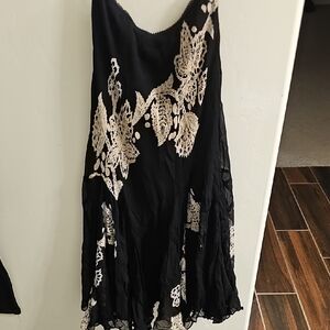 Lola Asymmetrical Skirt in Black and Cream